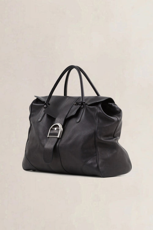 Delvaux Brillant XXL Dream Black Palladium Top Handle Bag