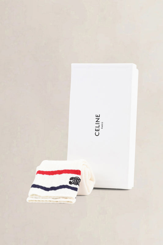 Céline White Triomphe Socks