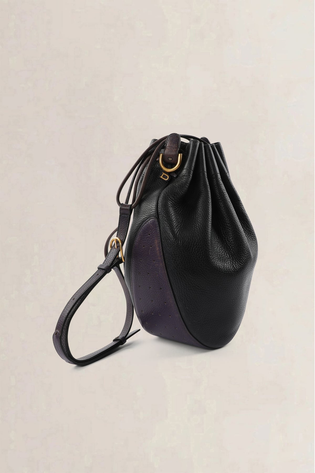 Delvaux Navy Tabarin MM Shoulder Bag