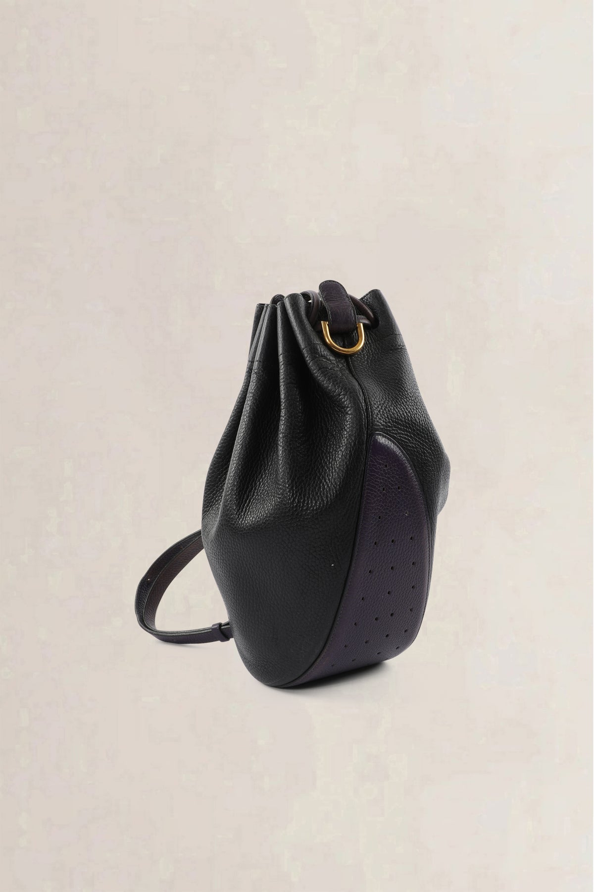 Delvaux Navy Tabarin MM Shoulder Bag