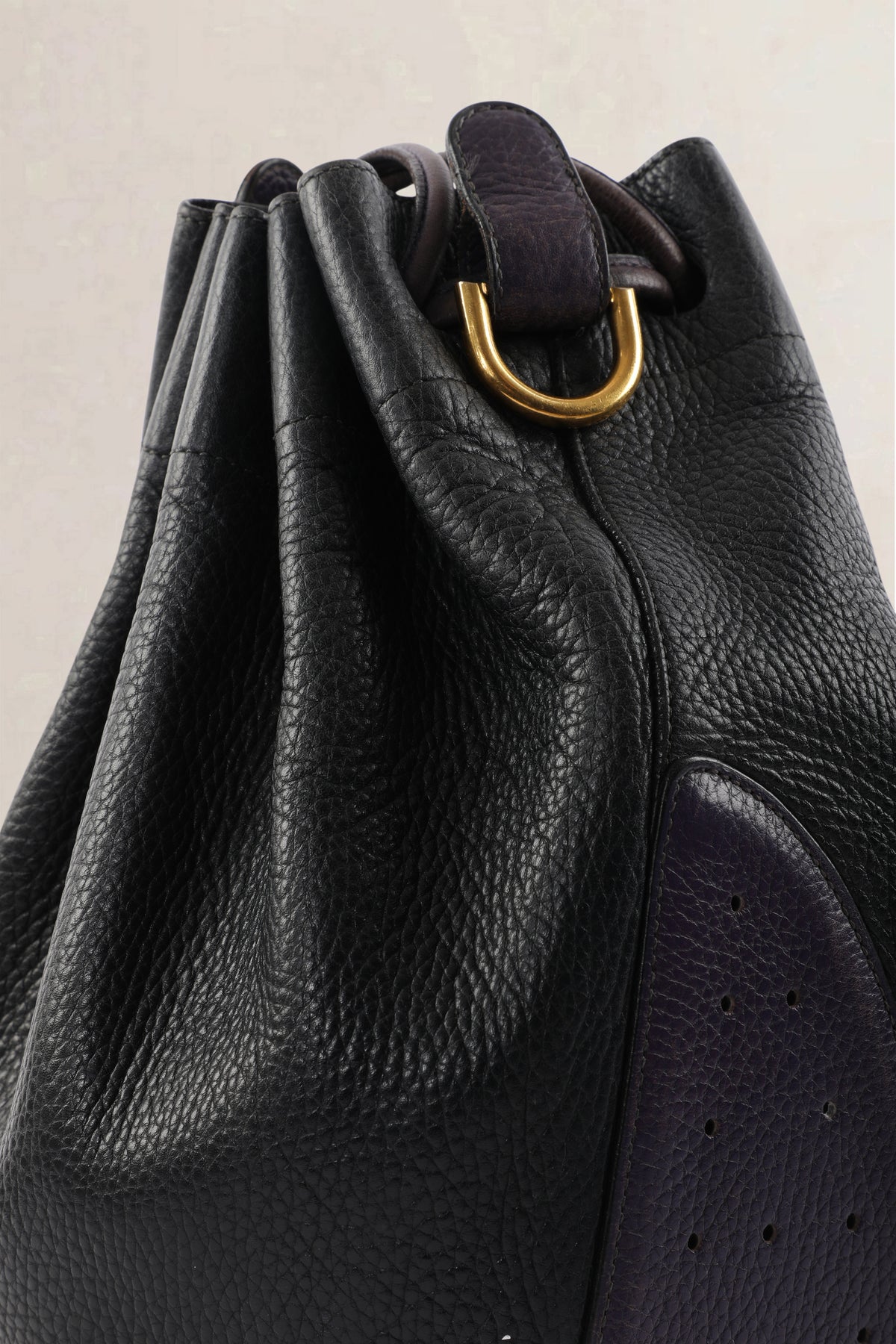 Delvaux Navy Tabarin MM Shoulder Bag