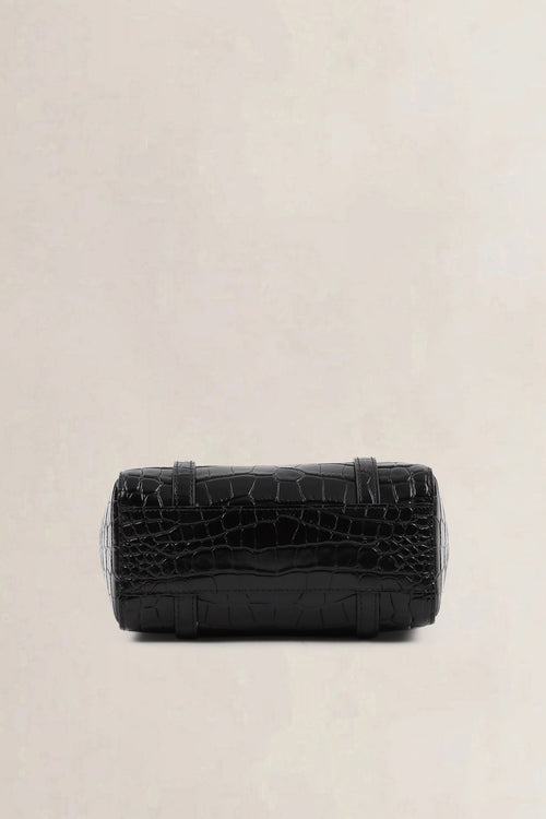 Balenciaga Black Crocodile Embossed Leather Everyday Tote Bag