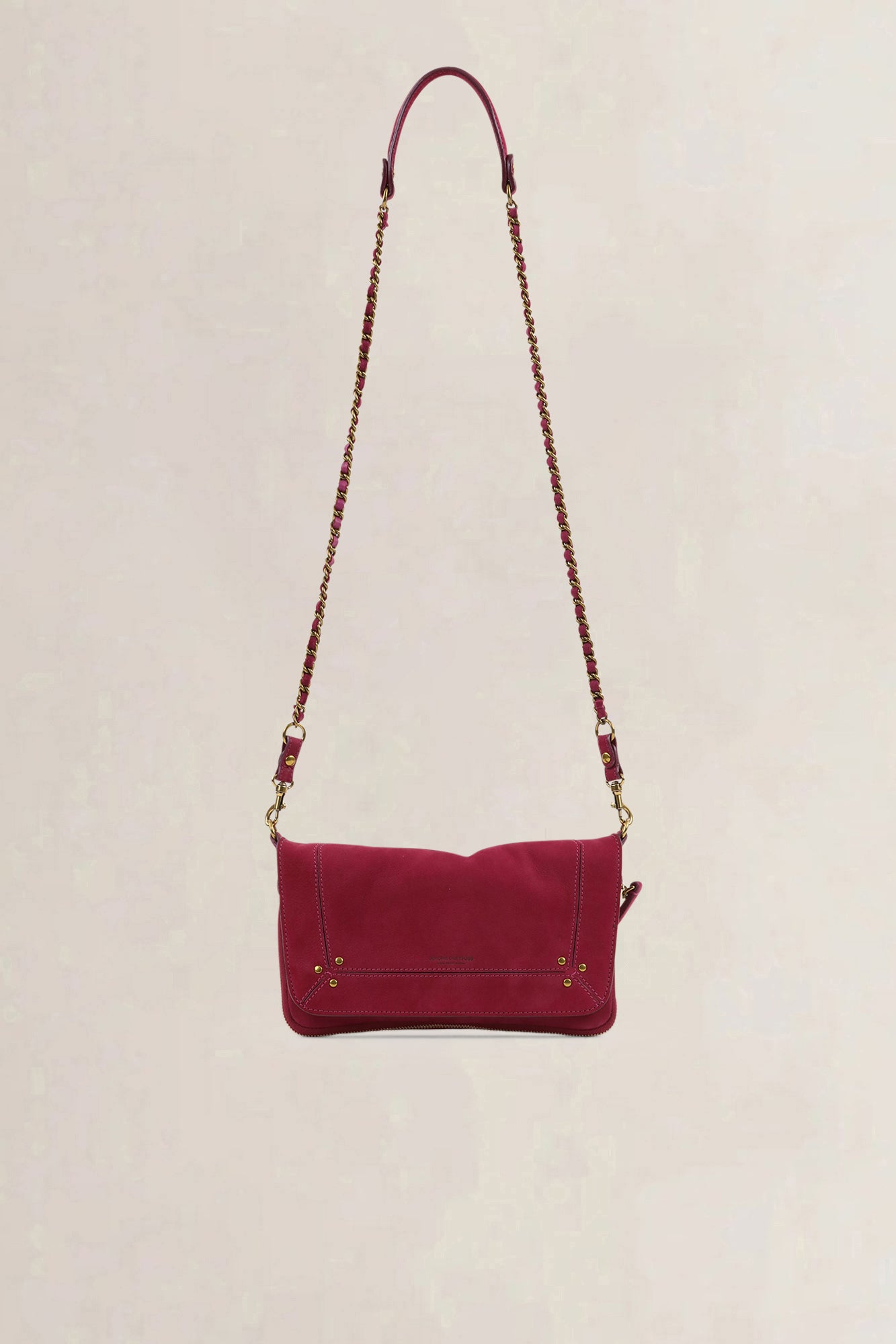 Jérôme Dreyfuss Fuschia Bobi Split Suède Crossbody Bag — preloved NOOS Ghent