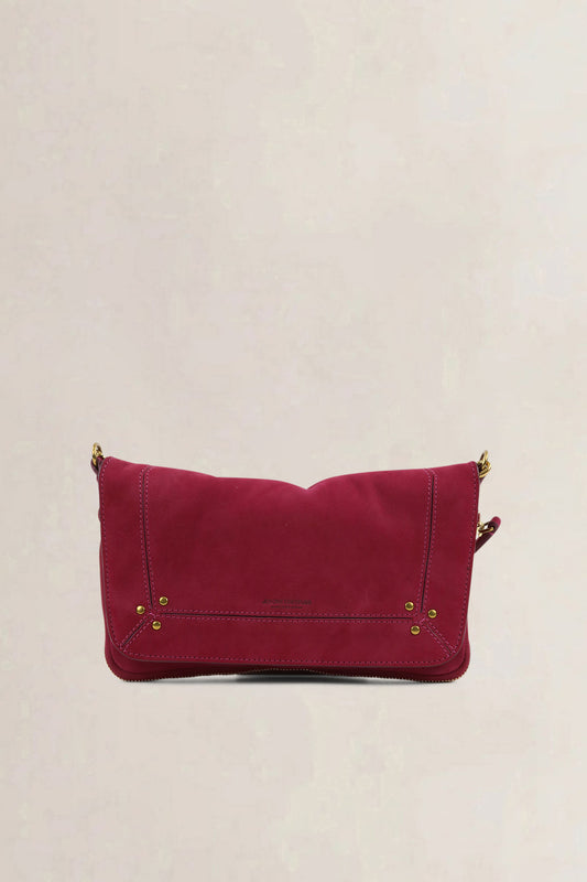 Jérome Dreyfuss Fuschia Bobi Split Suède Crossbody Bag