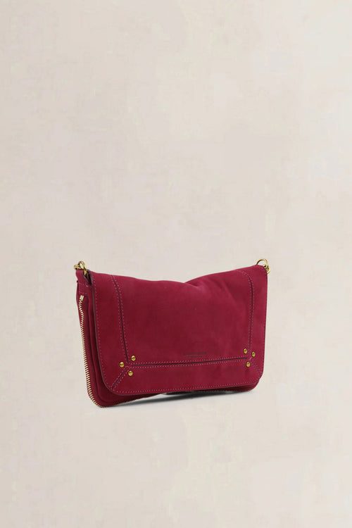 Jérome Dreyfuss Fuschia Bobi Split Suède Crossbody Bag