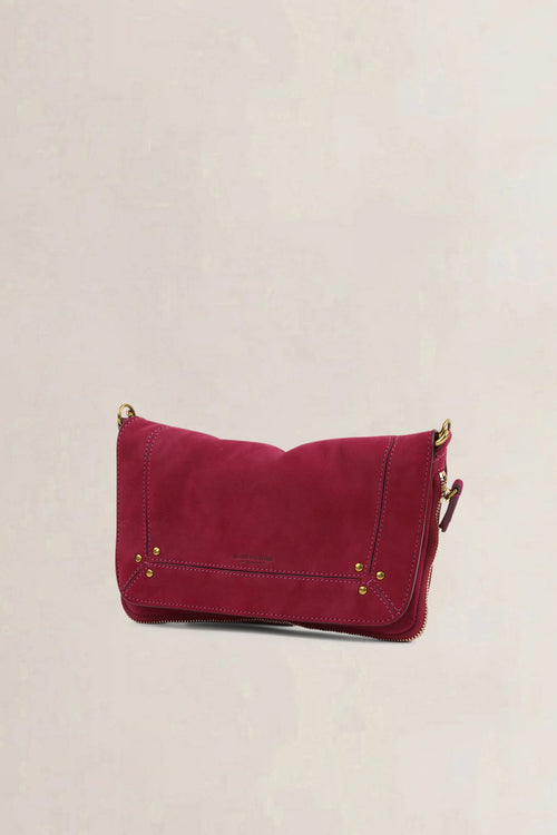 Jérome Dreyfuss Fuschia Bobi Split Suède Crossbody Bag