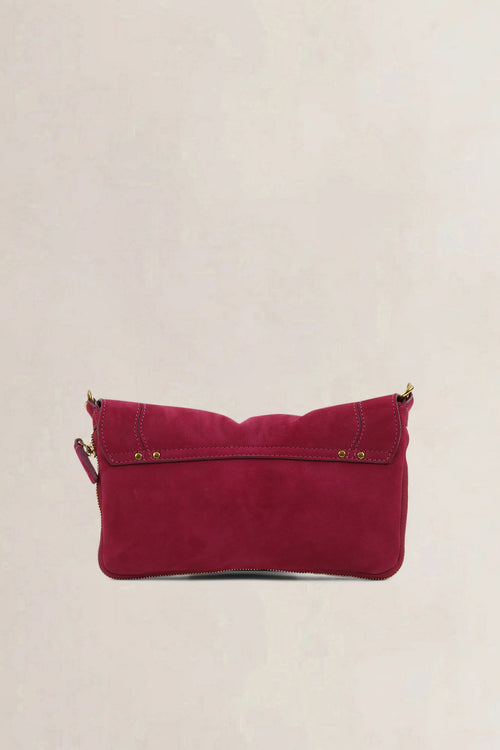 Jérome Dreyfuss Fuschia Bobi Split Suède Crossbody Bag