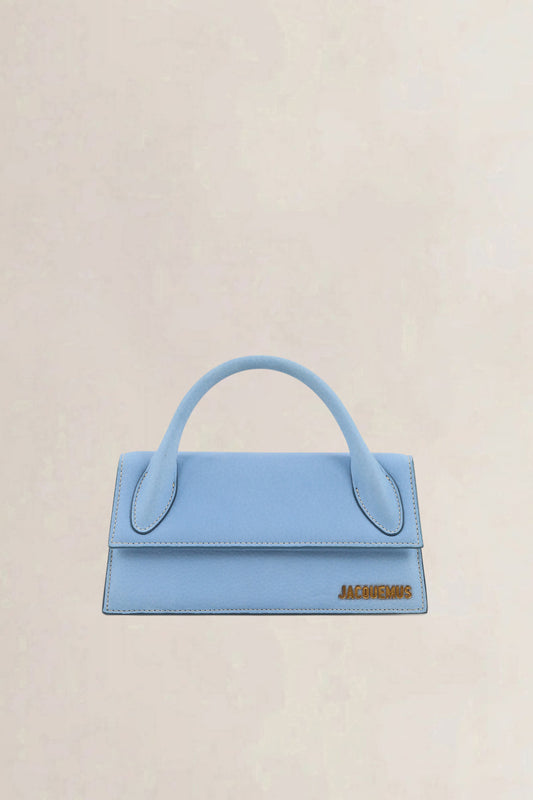 Jacquemus Light Blue Suède Long Bambino Crossbody Bag