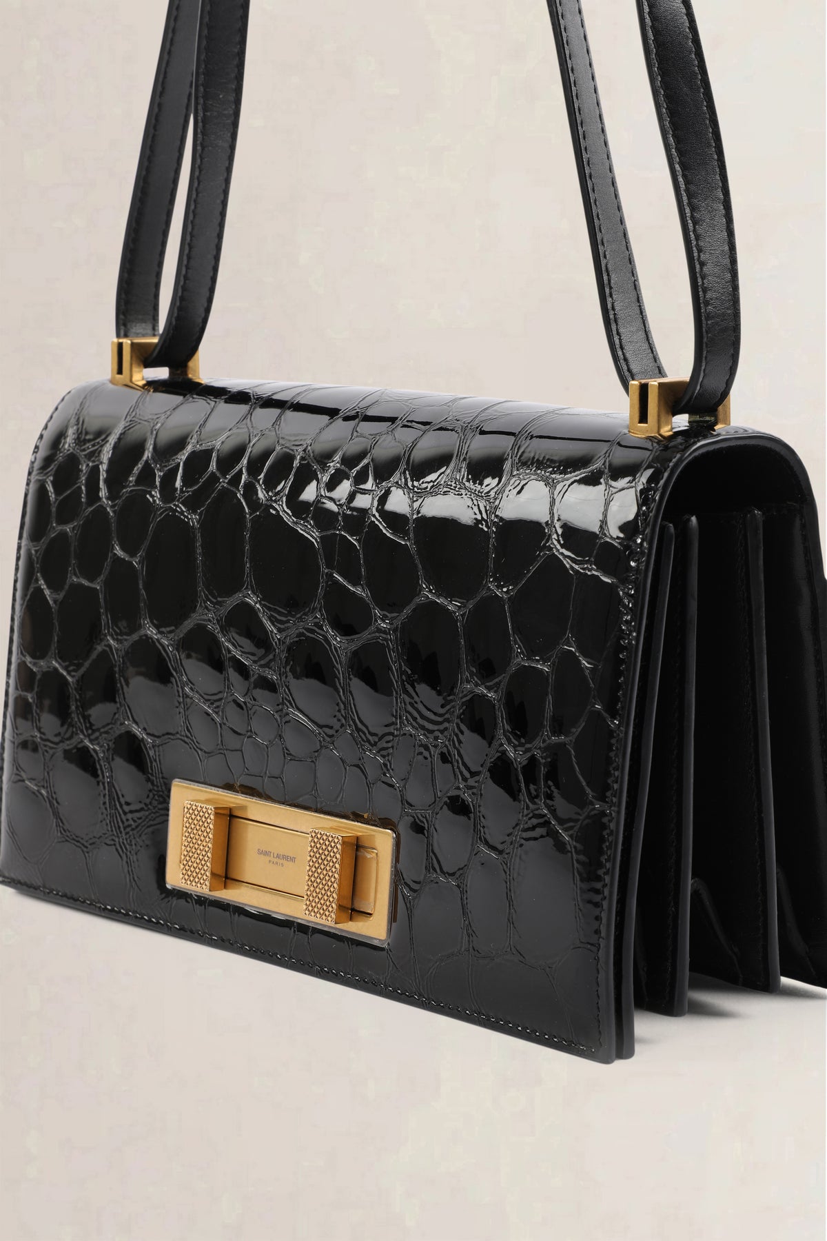 Saint Laurent Black Domino Shoulder Bag