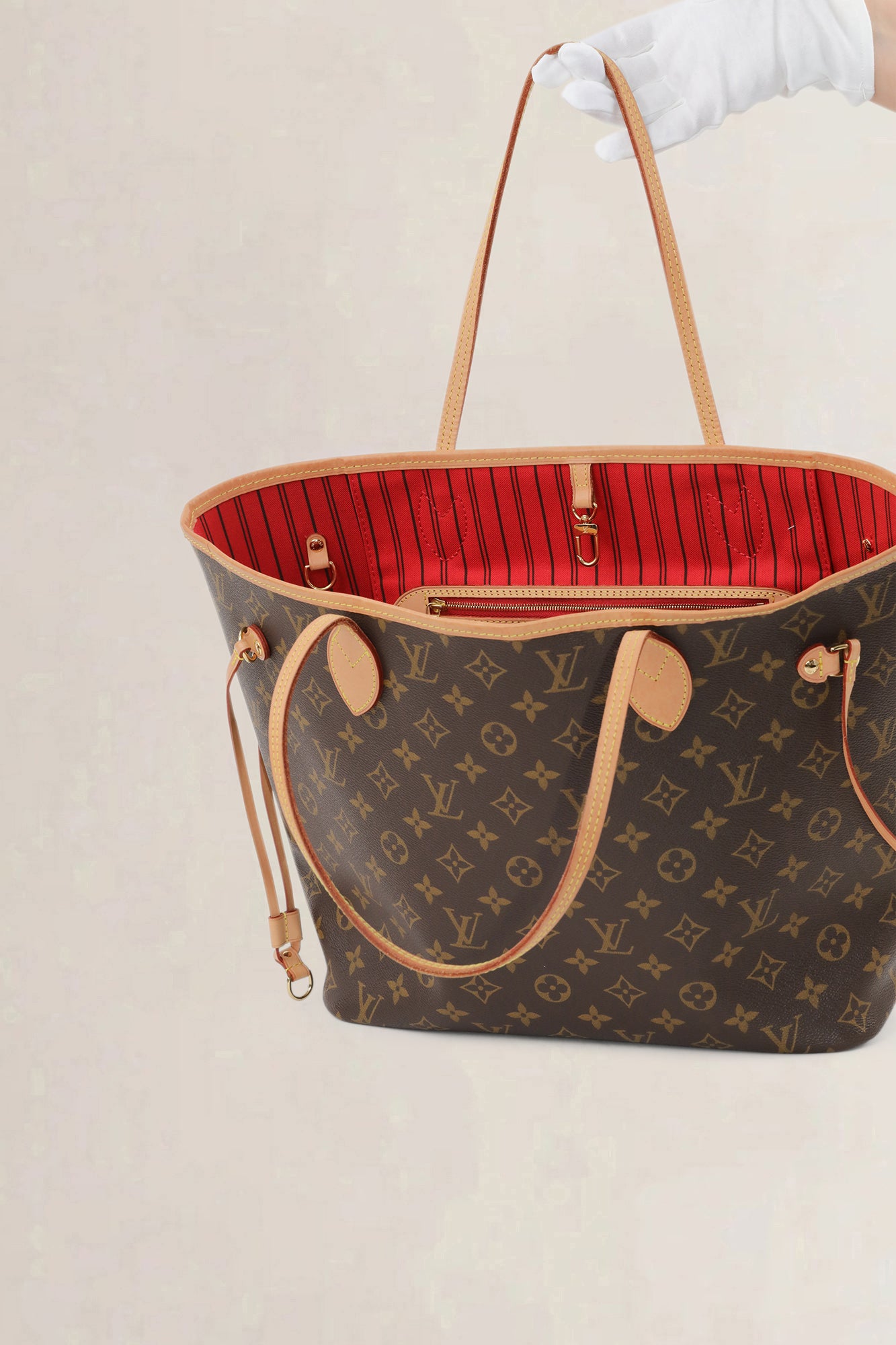 Louis Vuitton Neverfull MM Monogram Cherry Shoulder Bag