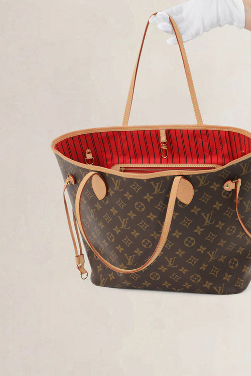 Louis Vuitton Neverfull MM Monogram Cherry Shoulder Bag