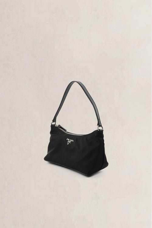 Prada Black Baguette Mini Shoulder Bag
