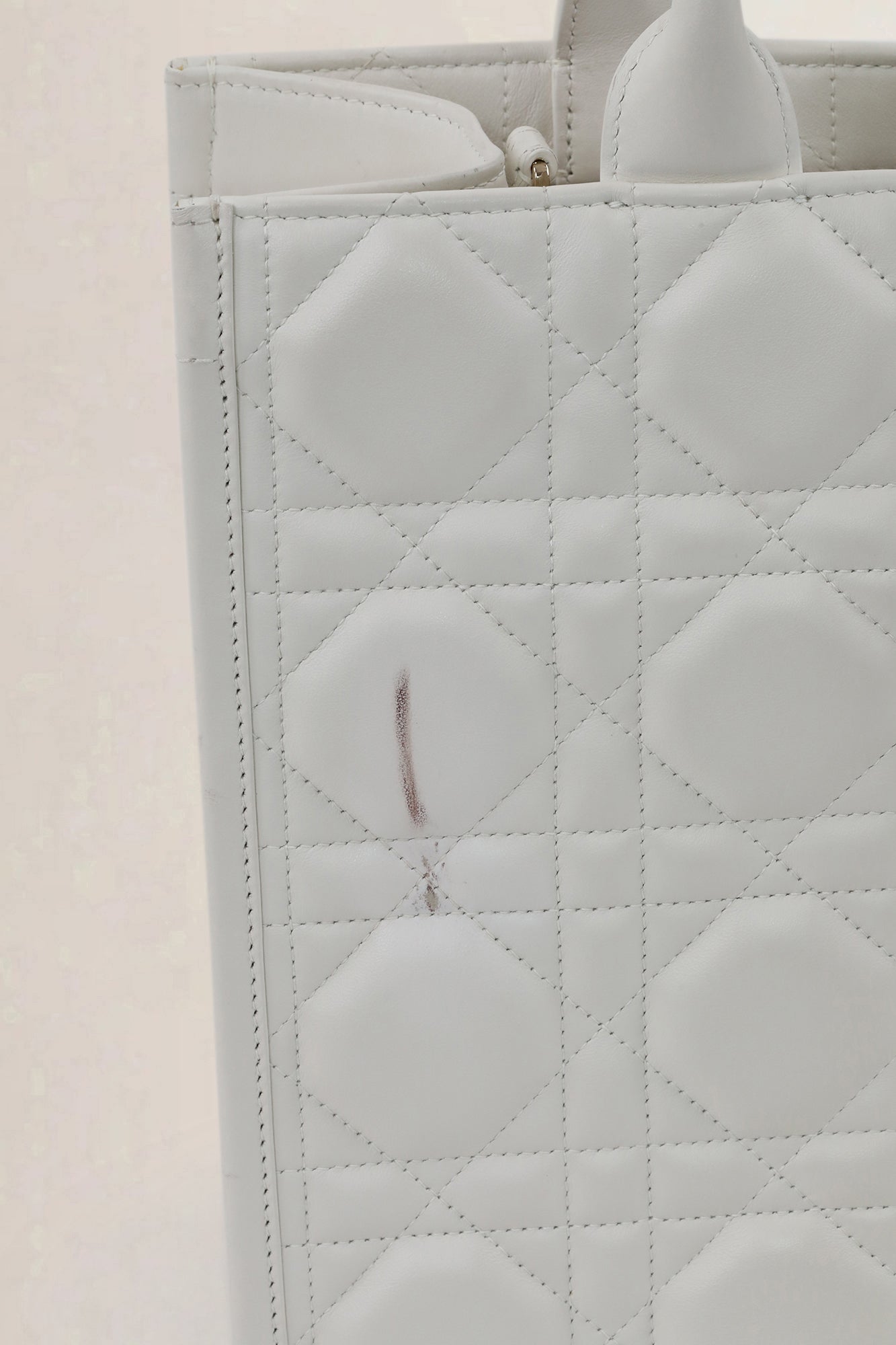 Christian Dior Latte Macrocannage Calfskin Book Tote