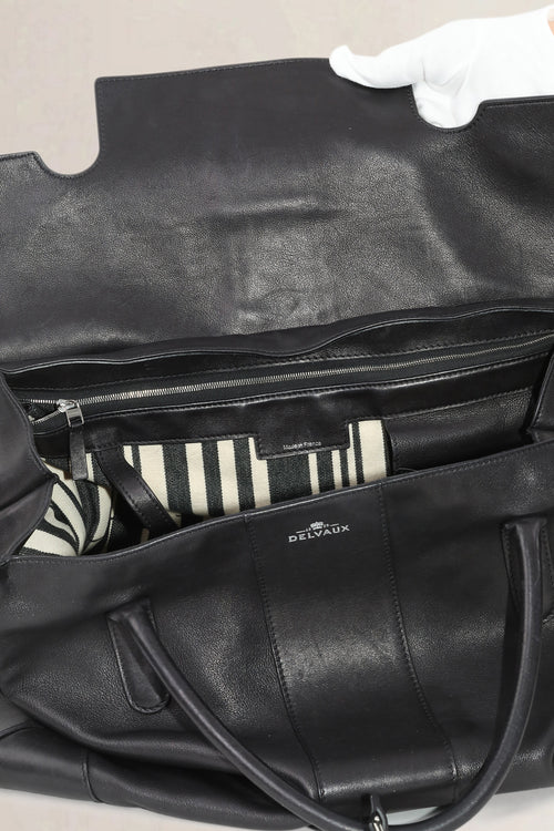 Delvaux Brillant XXL Dream Black Palladium Top Handle Bag