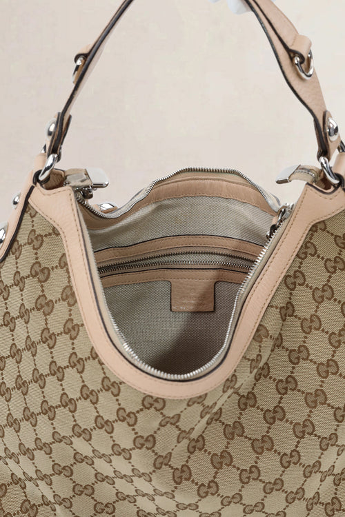 Gucci Charmy Monogram Canvas Shoulder Bag