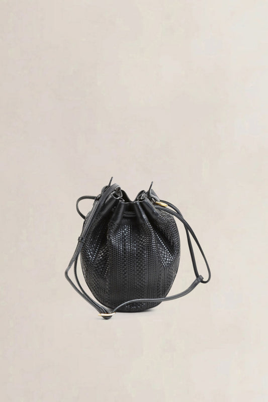 Delvaux Black Toile De Cuir Tabarin PM Crossbody Bag