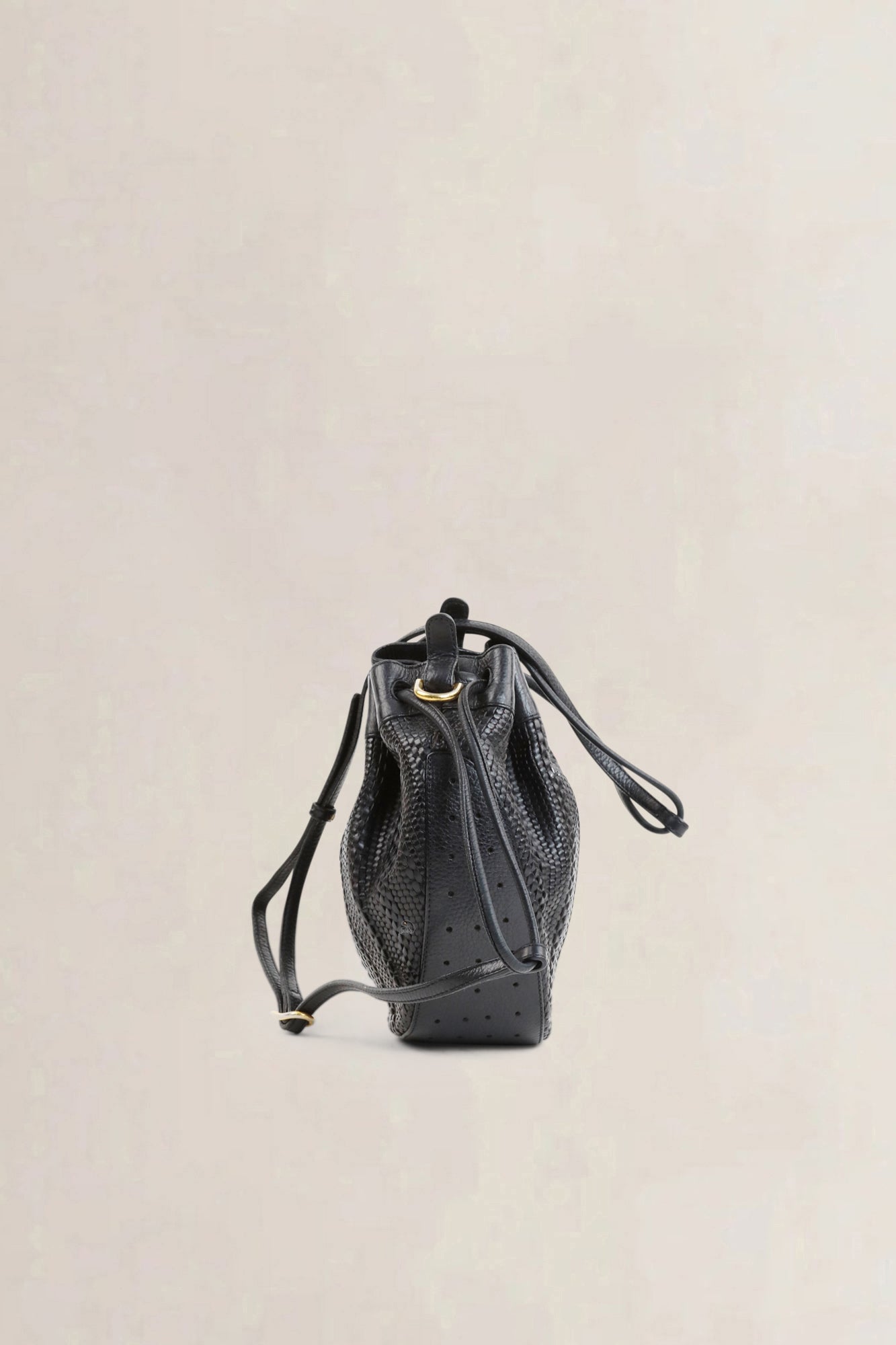 Delvaux Black Toile De Cuir Tabarin PM Crossbody Bag