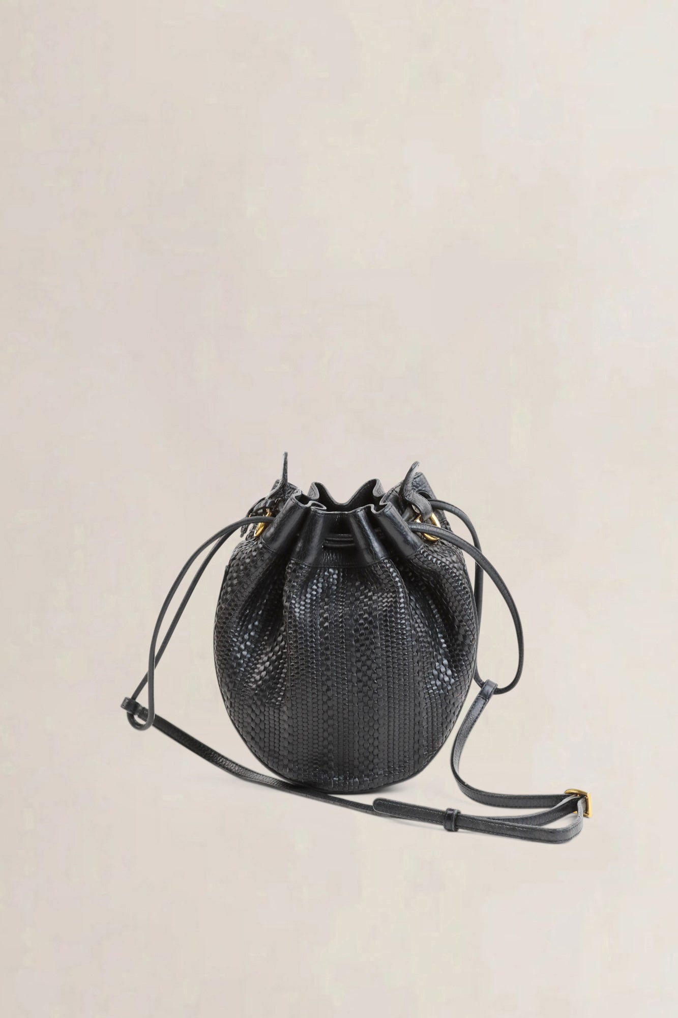 Delvaux Black Toile De Cuir Tabarin PM Crossbody Bag