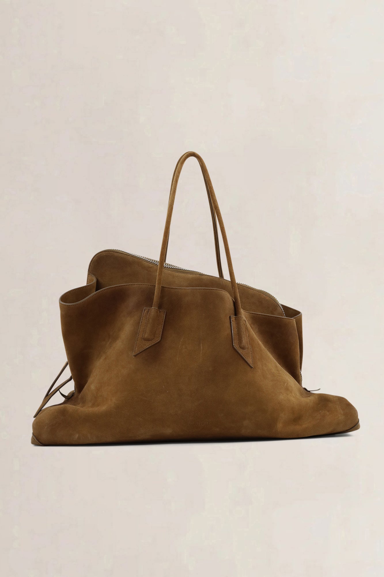 The Attico Large Green Brush Suède La Passeggiata Shoulder Bag