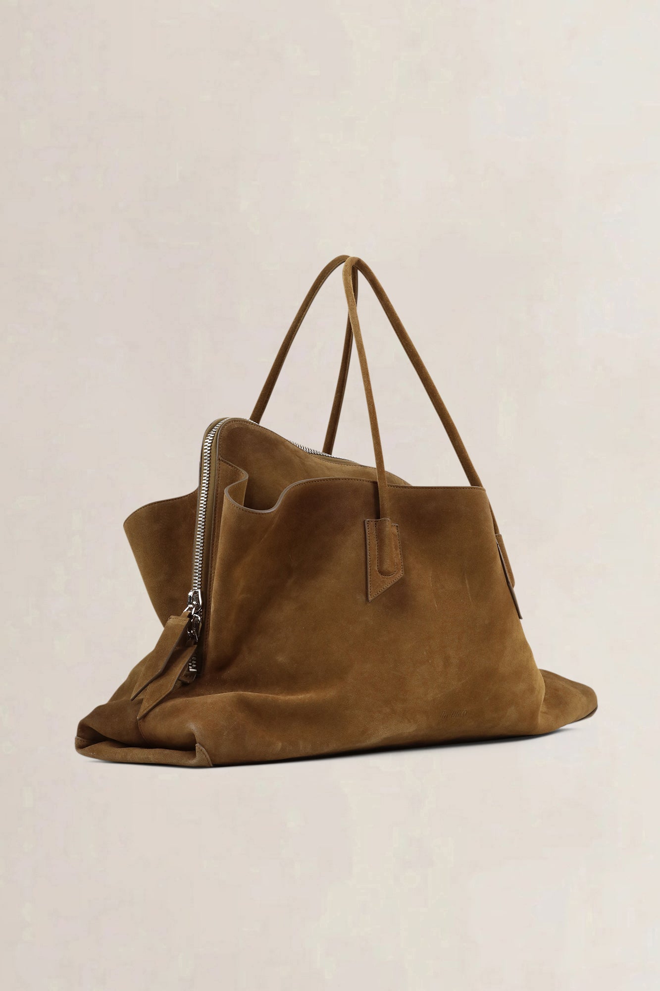 The Attico Large Green Brush Suède La Passeggiata Shoulder Bag