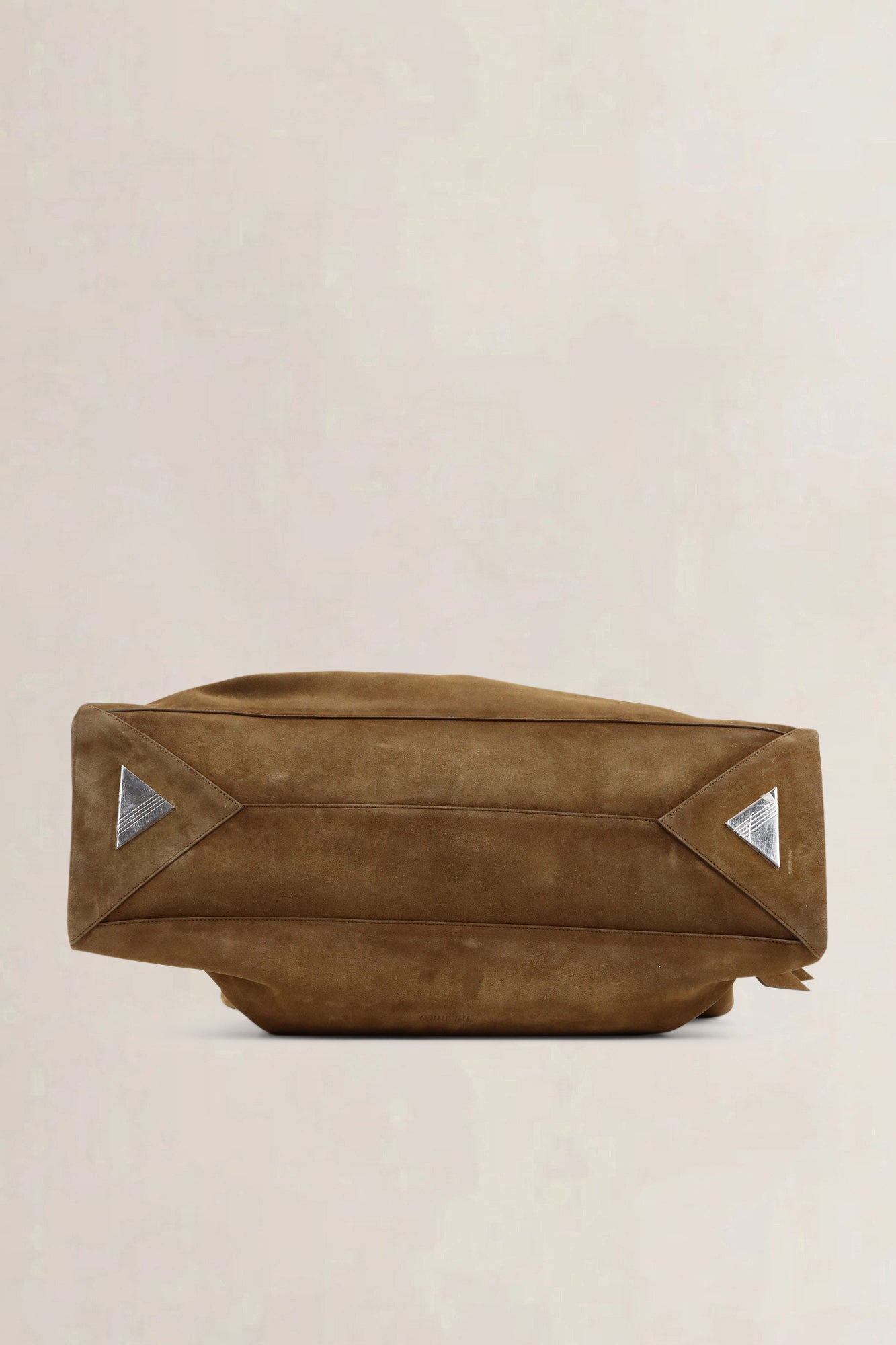 The Attico Large Green Brush Suède La Passeggiata Shoulder Bag