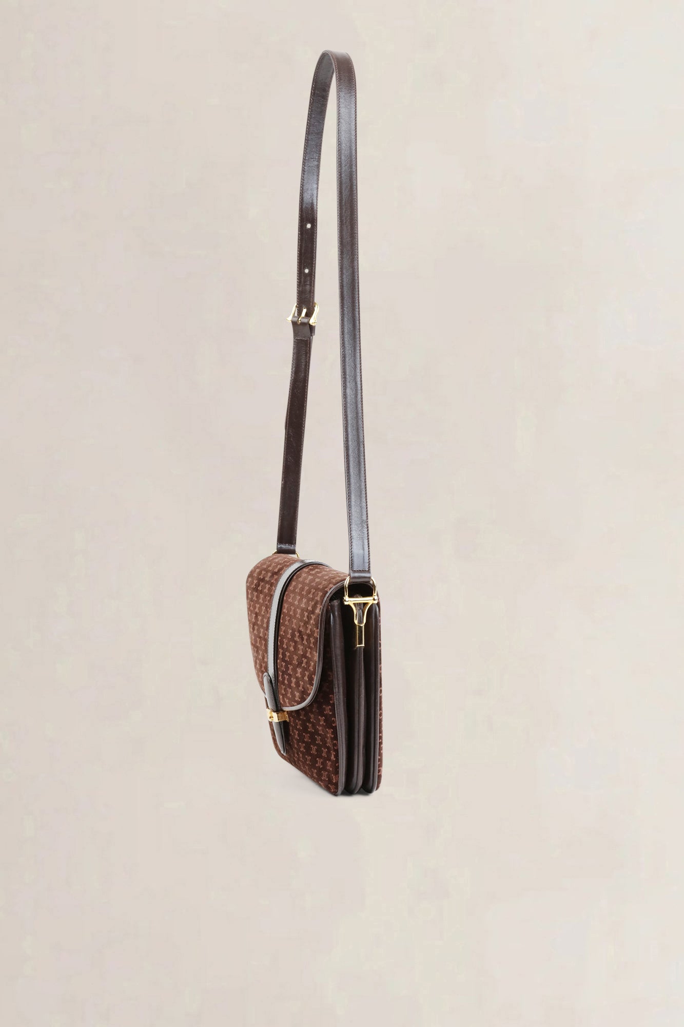 Céline Brown Monogram Crossbody Bag