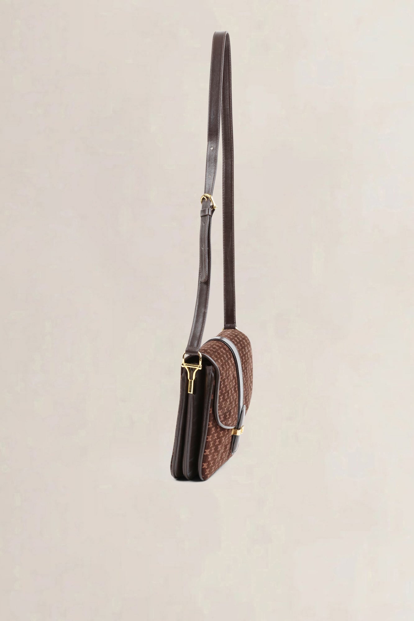 Céline Brown Monogram Crossbody Bag