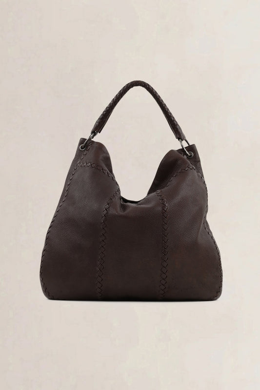 Bottega Veneta Brown Intrecciato Leather Hobo Shoulder Bag