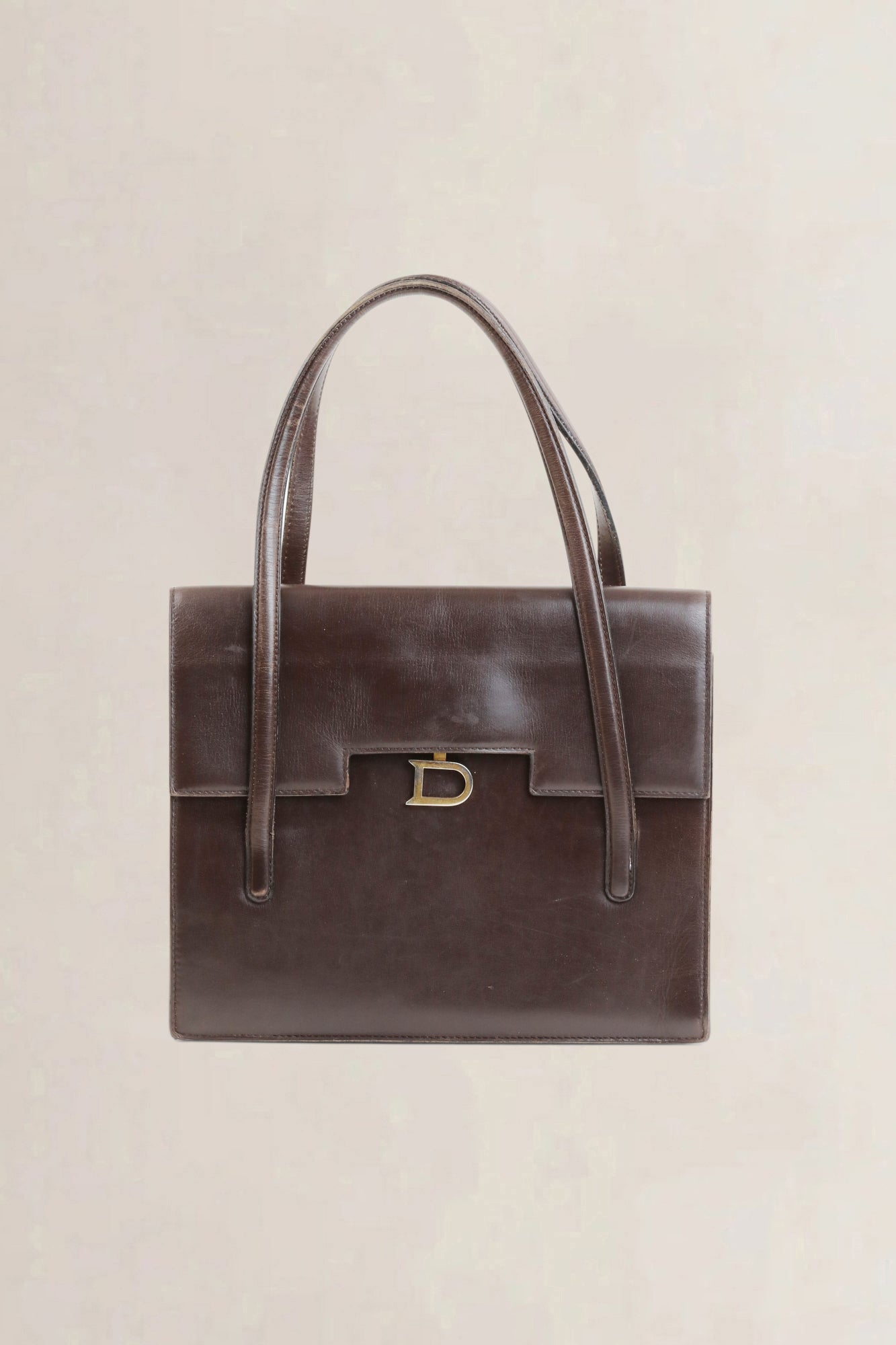 Delvaux Vintage Brown Top Handle Bag