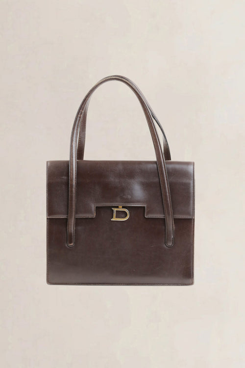 Delvaux Vintage Brown Top Handle Bag