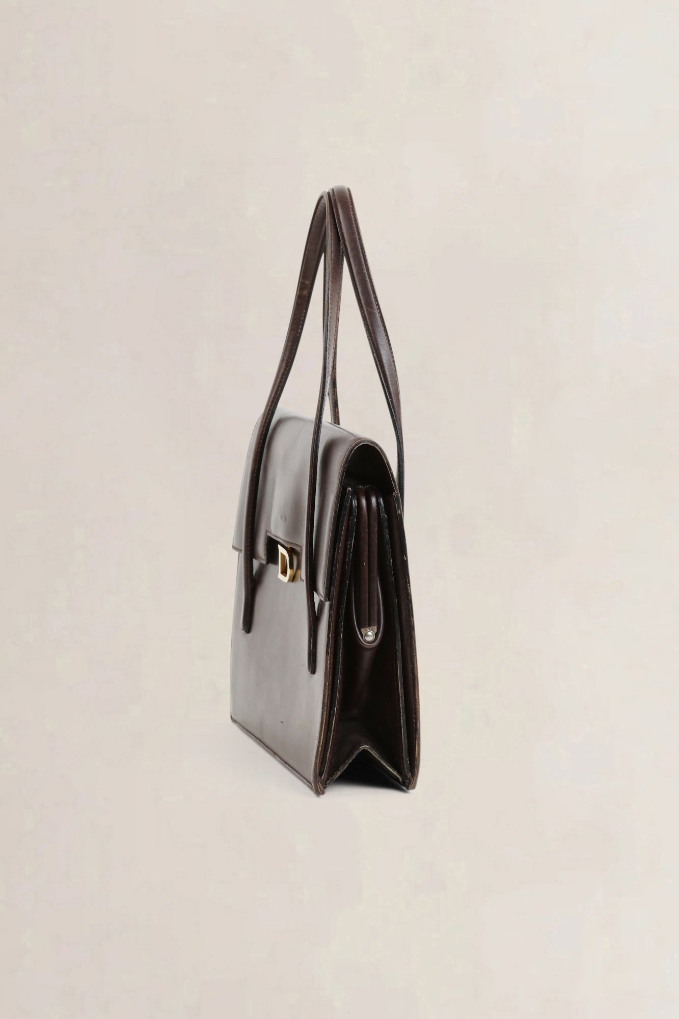 Delvaux Vintage Brown Top Handle Bag