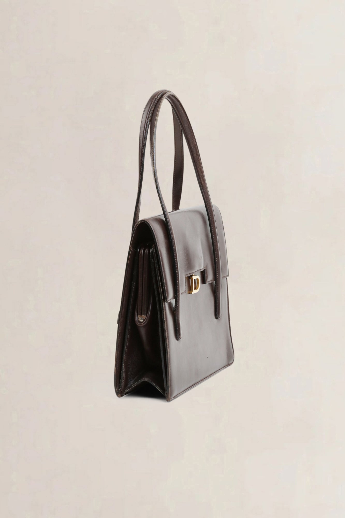 Delvaux Vintage Brown Top Handle Bag