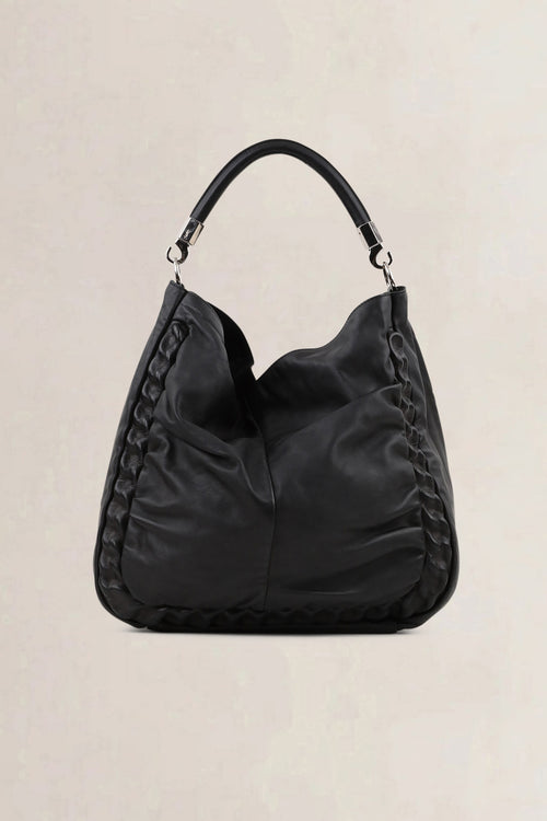 YSL Black Roady Chain Hobo Shoulder Bag