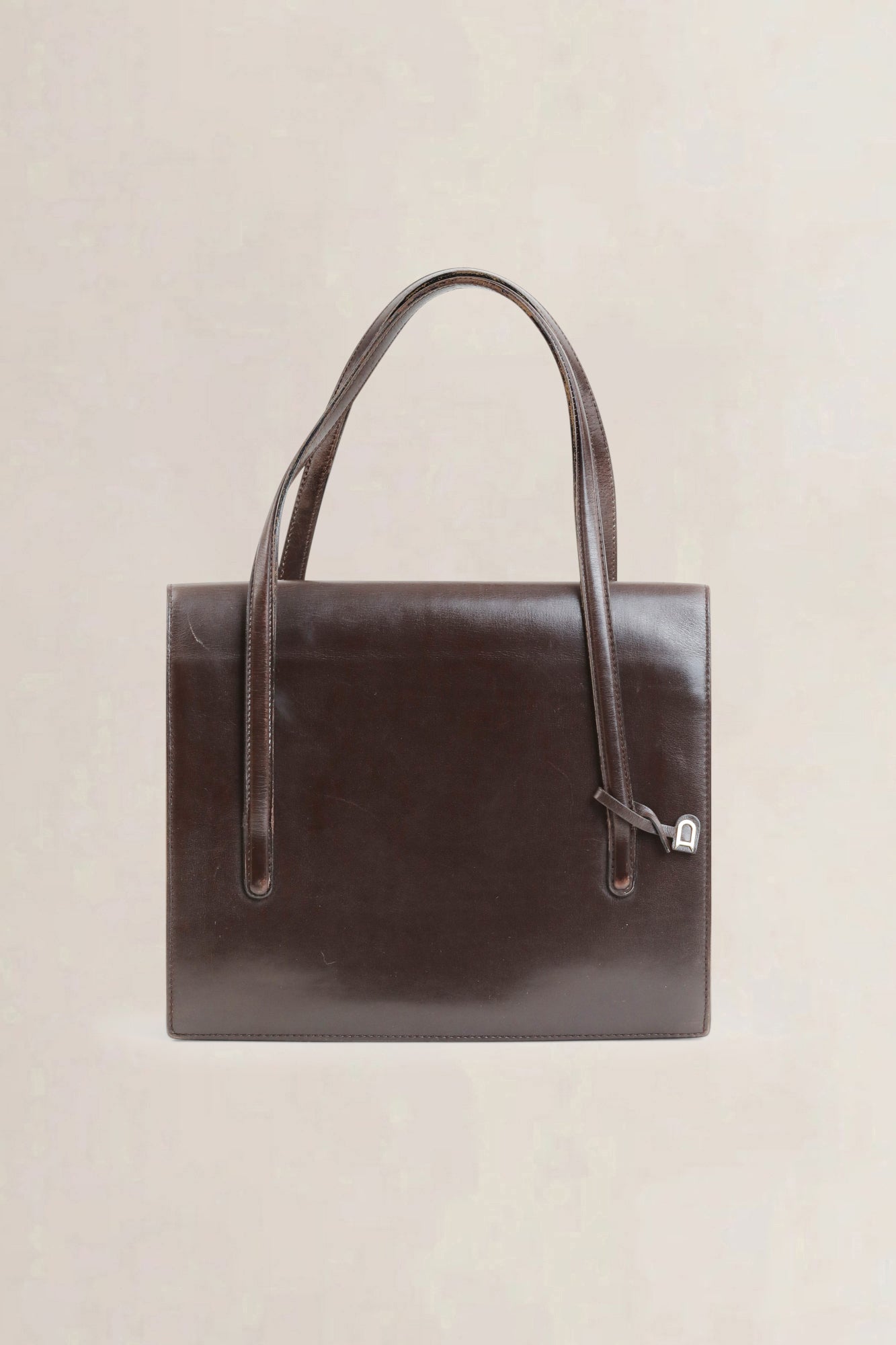 Delvaux Vintage Brown Top Handle Bag