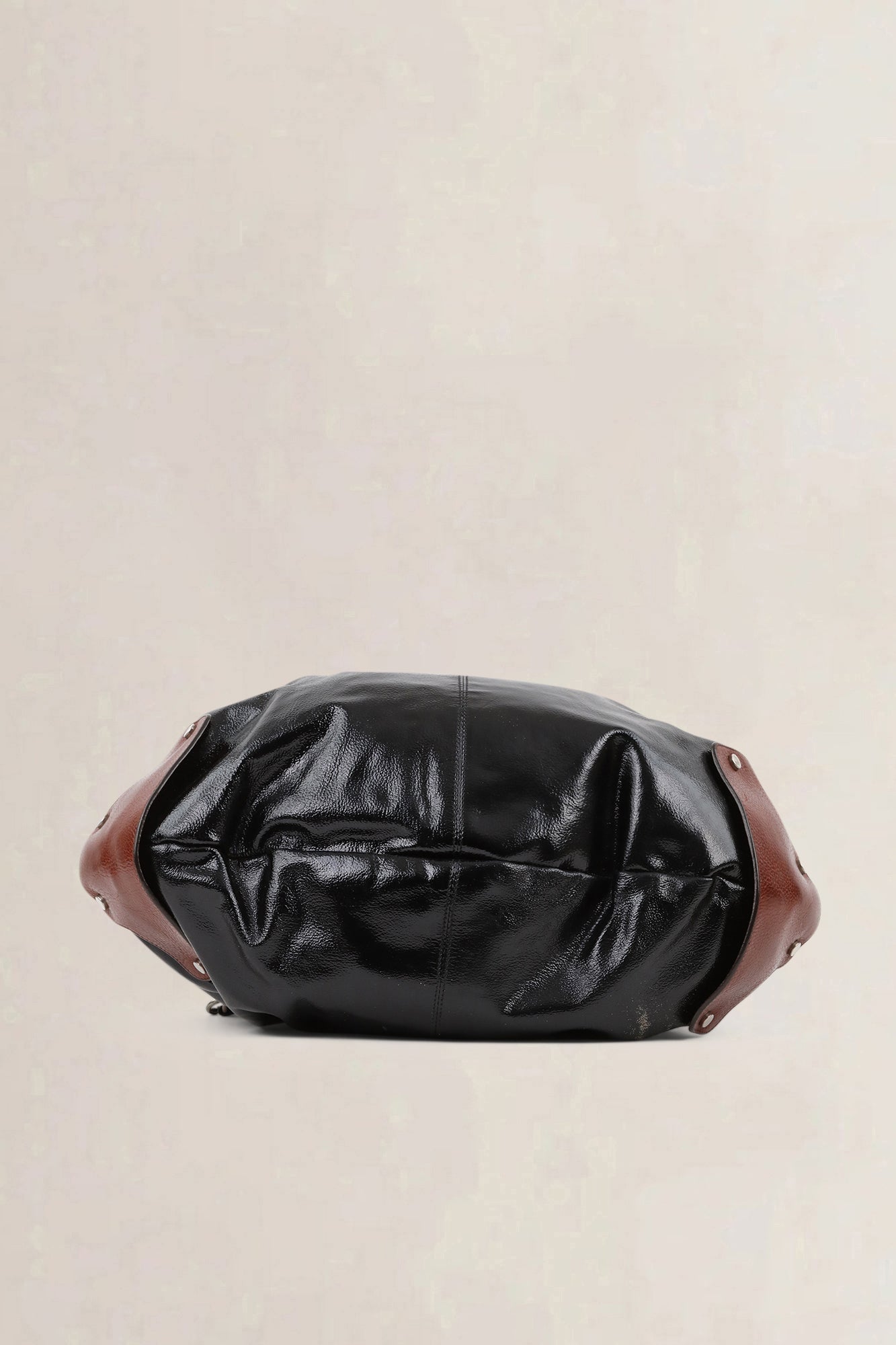 Marni Black Patent Leather Balloon Shoulder Bag