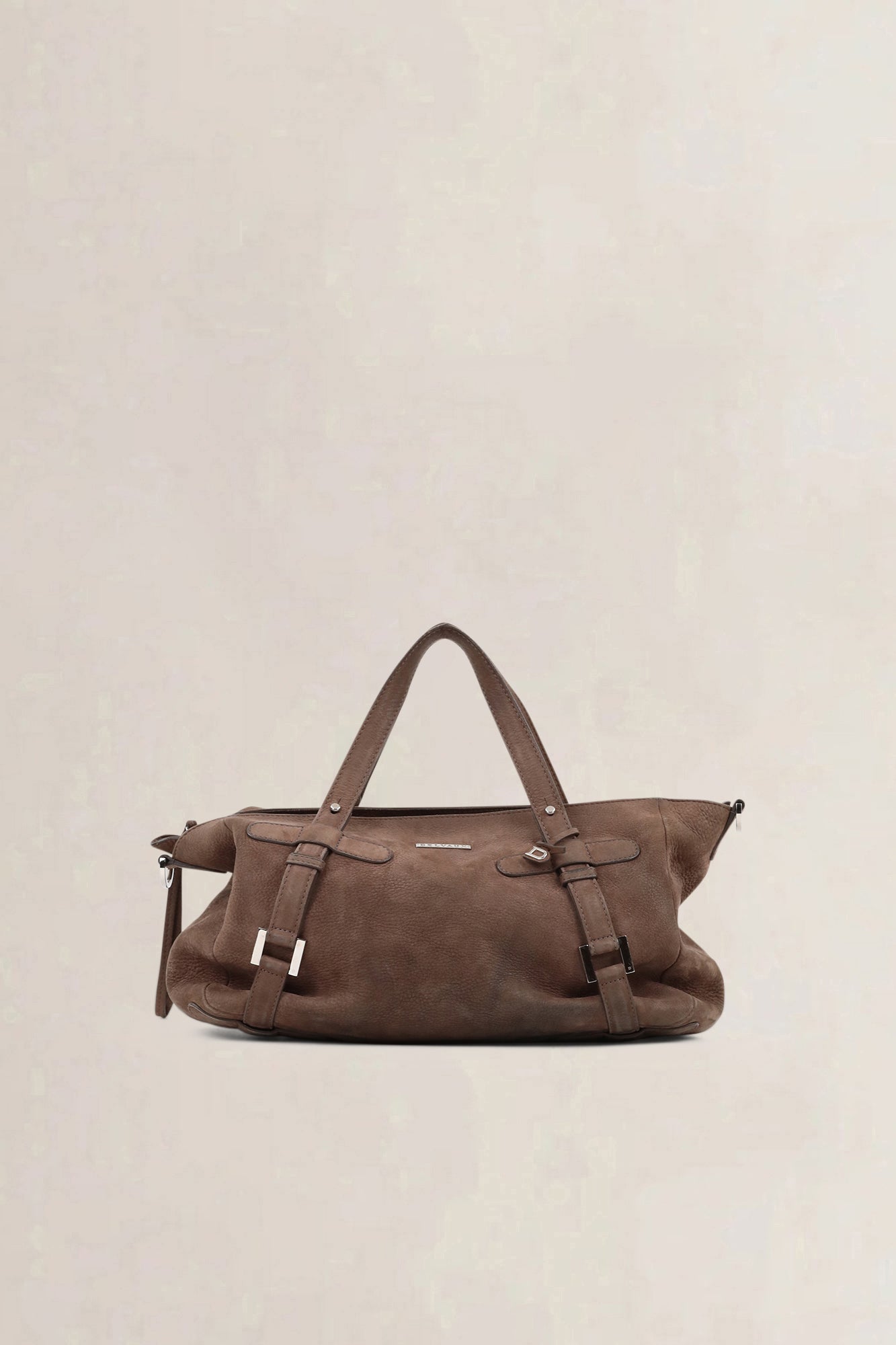 Delvaux Brown Suède Covent Garden op Handle Bag