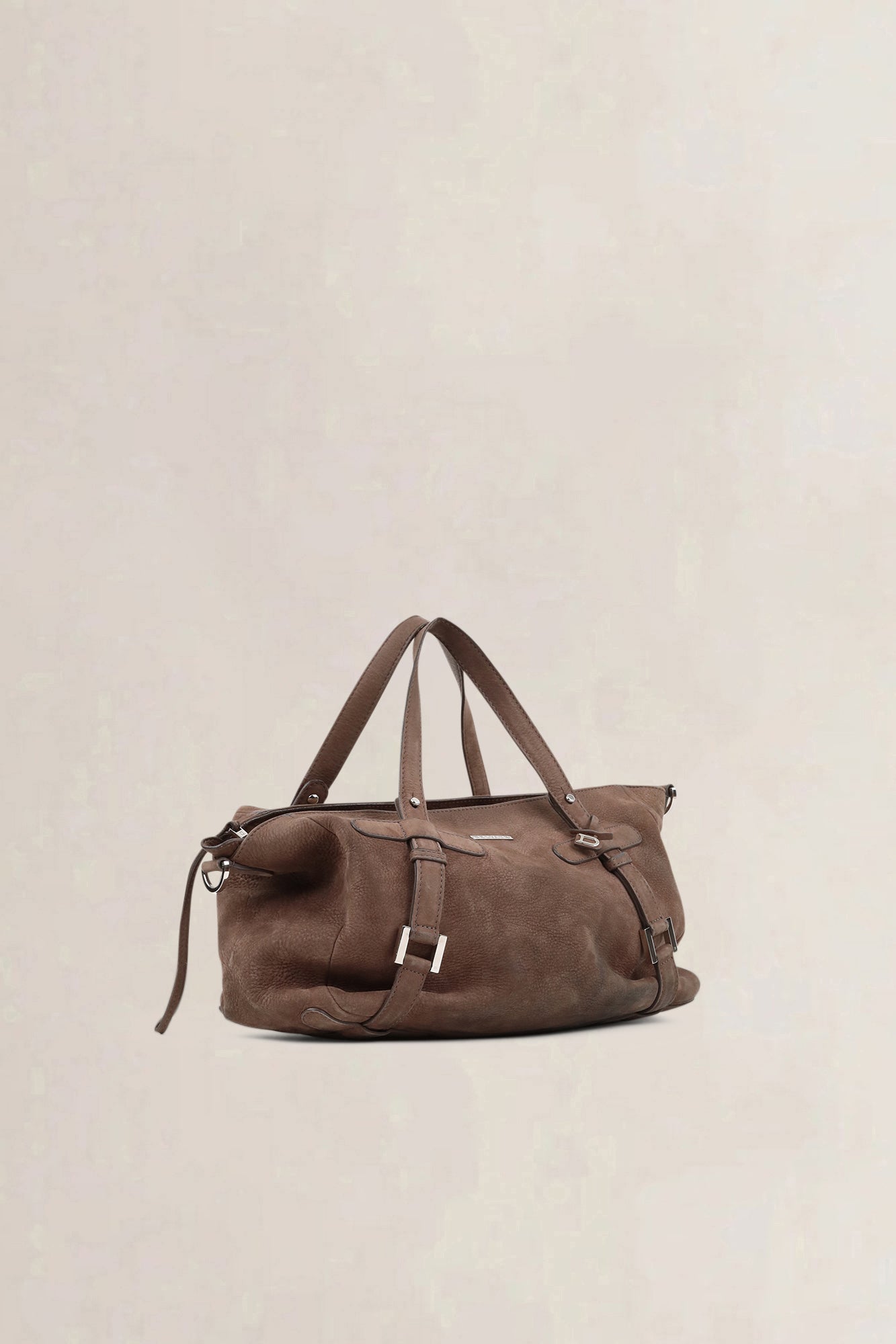 Delvaux Brown Suède Covent Garden op Handle Bag