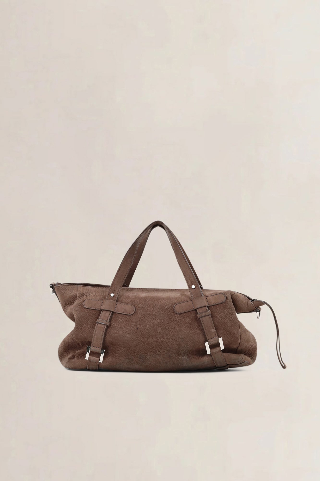 Delvaux Brown Suède Covent Garden op Handle Bag