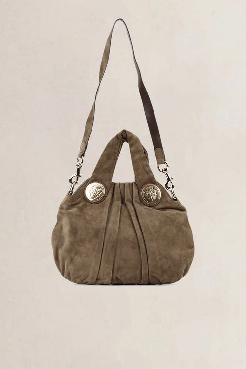 Gucci Khaki Suède Hysteria Hobo Shoulder Bag