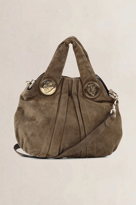 Gucci Khaki Suède Hysteria Hobo Shoulder Bag