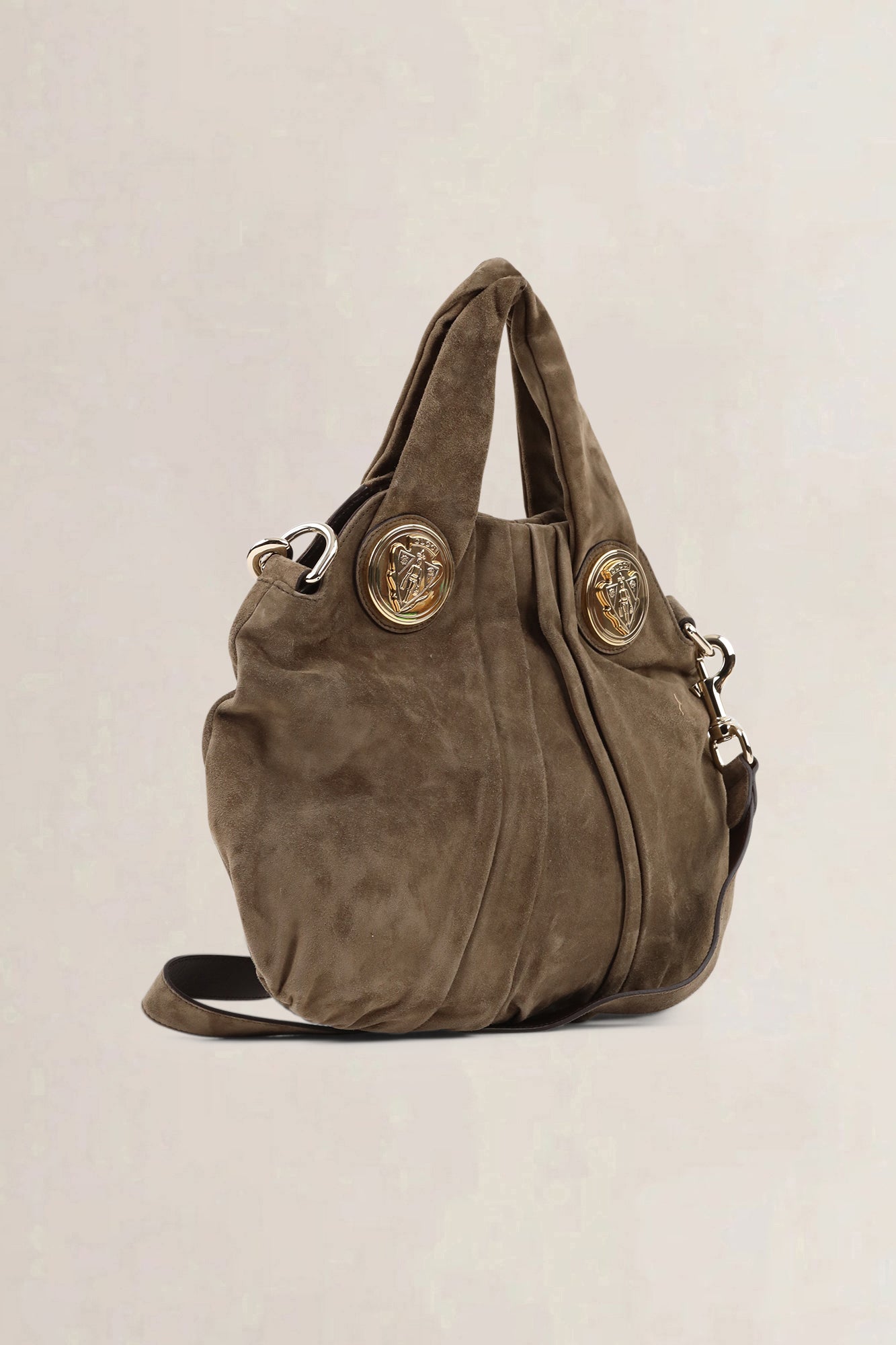Gucci Khaki Suède Hysteria Hobo Shoulder Bag