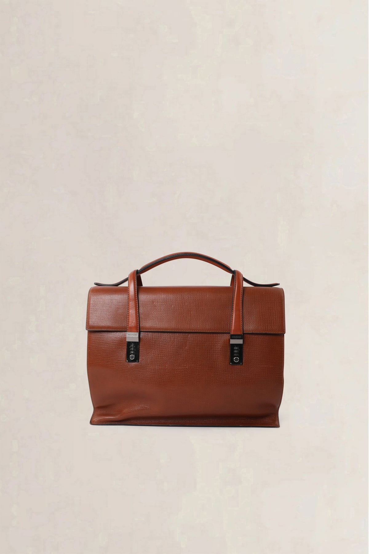 Delvaux Cognac Caractère Briefcase