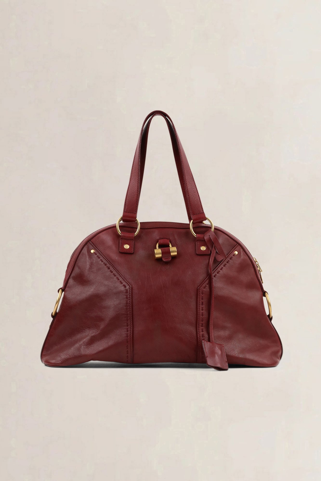 YSL Burgundy Muse Shoulder Bag