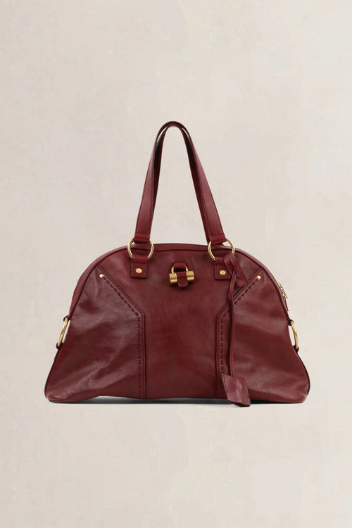 YSL Burgundy Muse Shoulder Bag