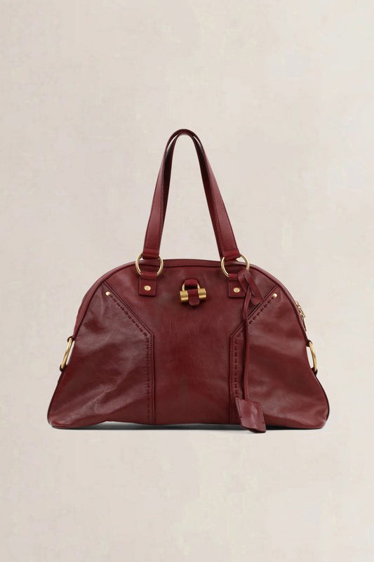 YSL Burgundy Muse Shoulder Bag