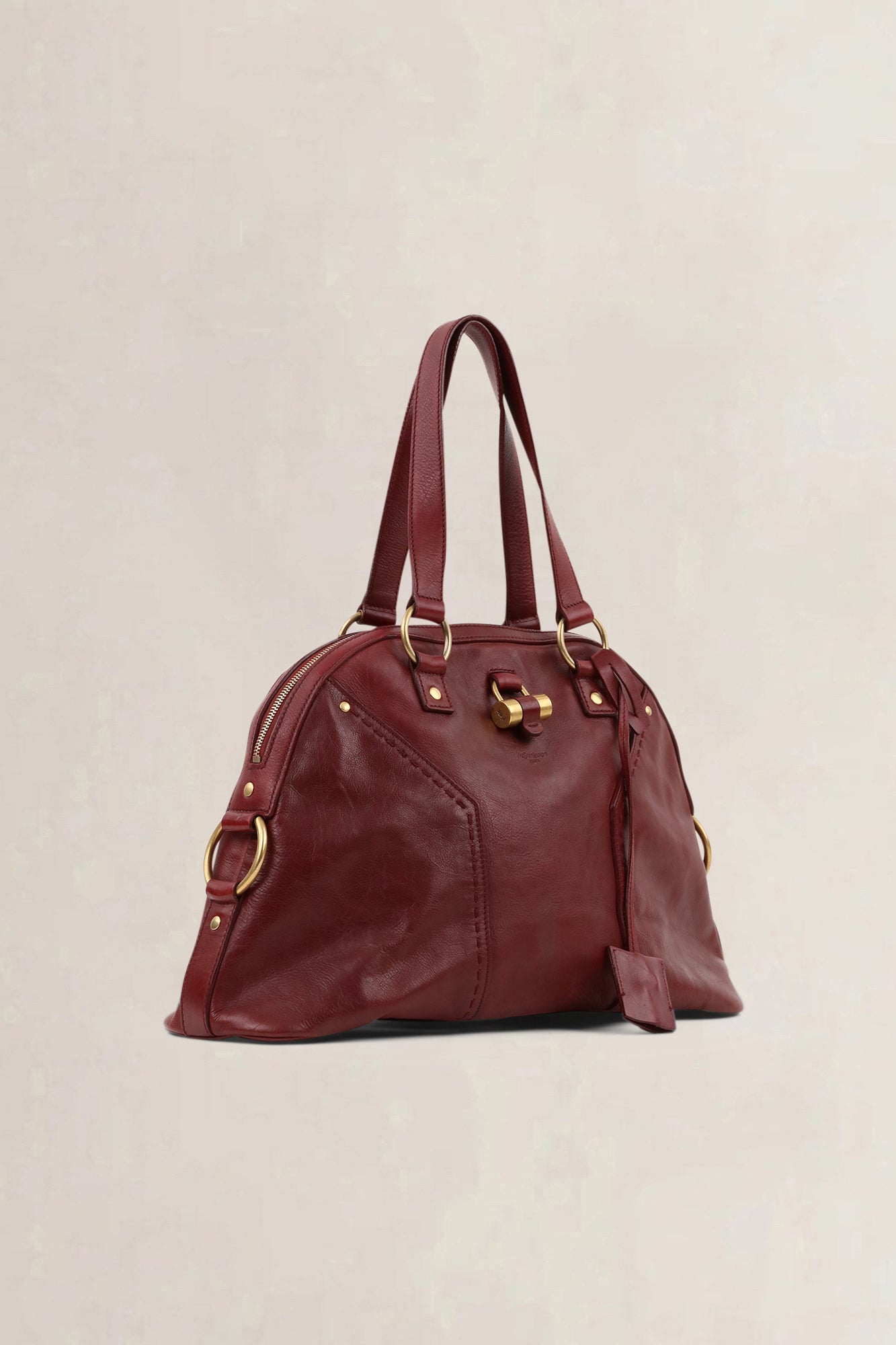 YSL Burgundy Muse Shoulder Bag