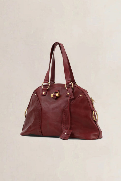 YSL Burgundy Muse Shoulder Bag