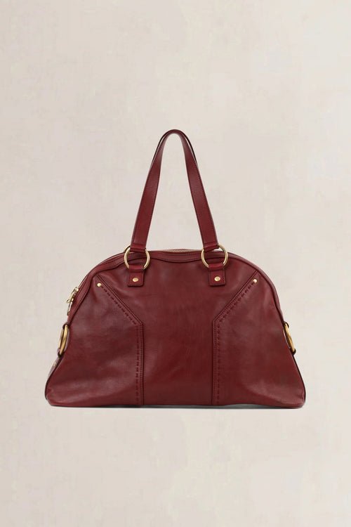 YSL Burgundy Muse Shoulder Bag