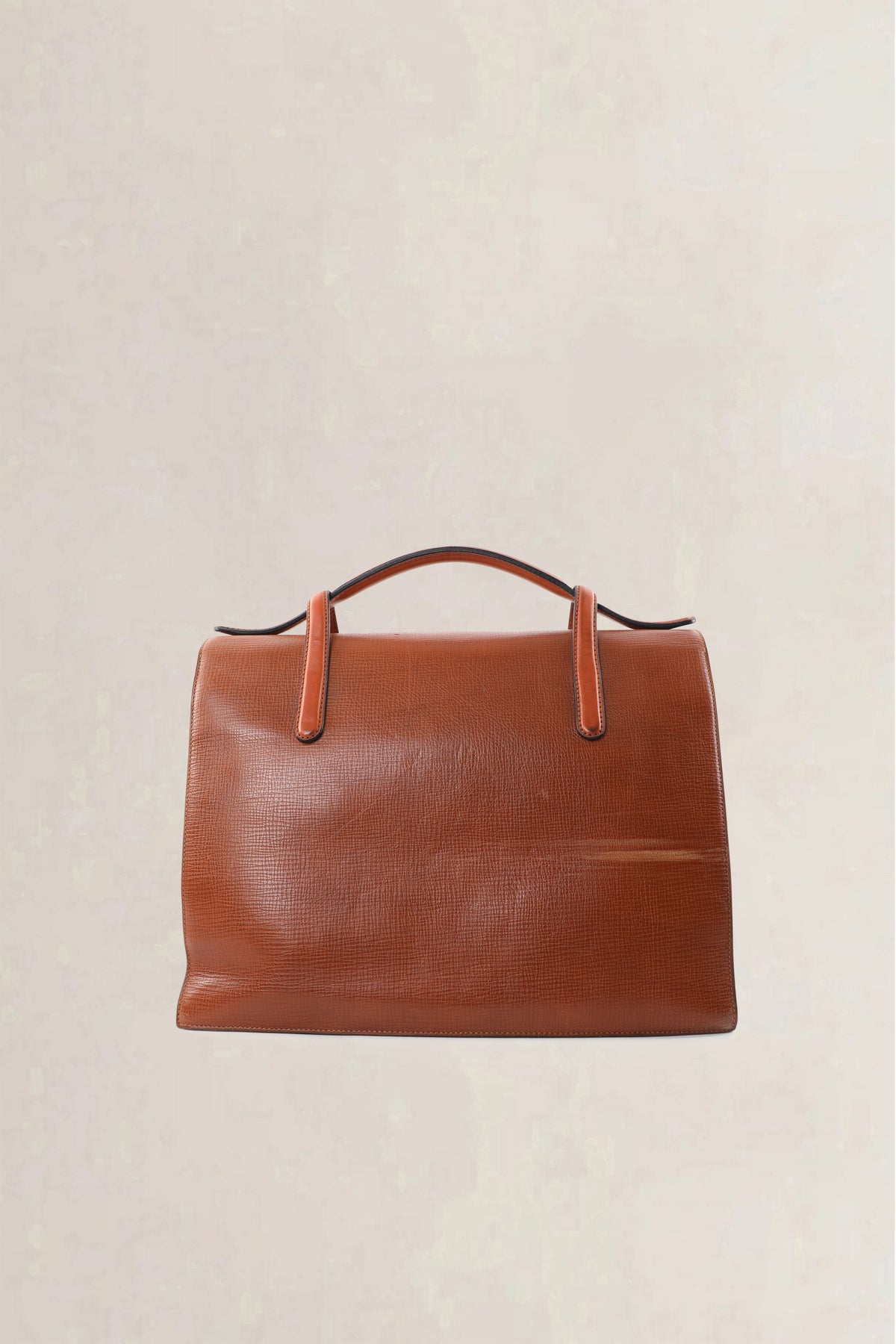 Delvaux Cognac Caractère Briefcase