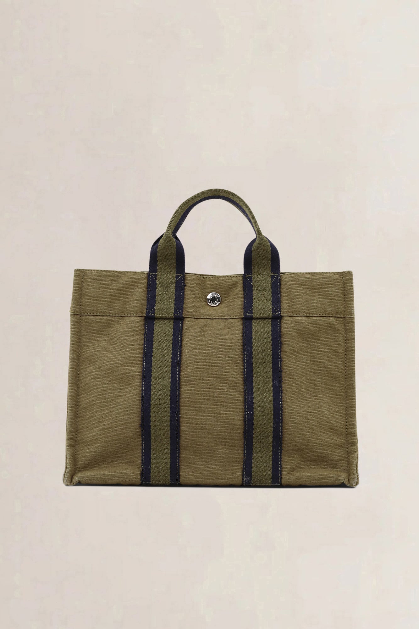 Hermès Olive Green Fourre Tout Canvas Top Handle Bag